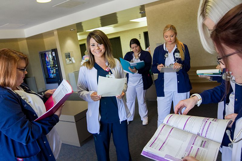 Nurses and healthcare professionals in a meeting
